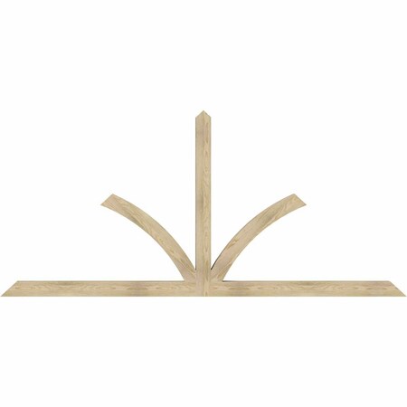 Ekena Millwork Richland Rough Sawn Timber Gable Bracket, Douglas Fir, 108"W x 49"H x 4"D x 4"F, 11/12 Pitch GBW108X49X0404RIC00RDF